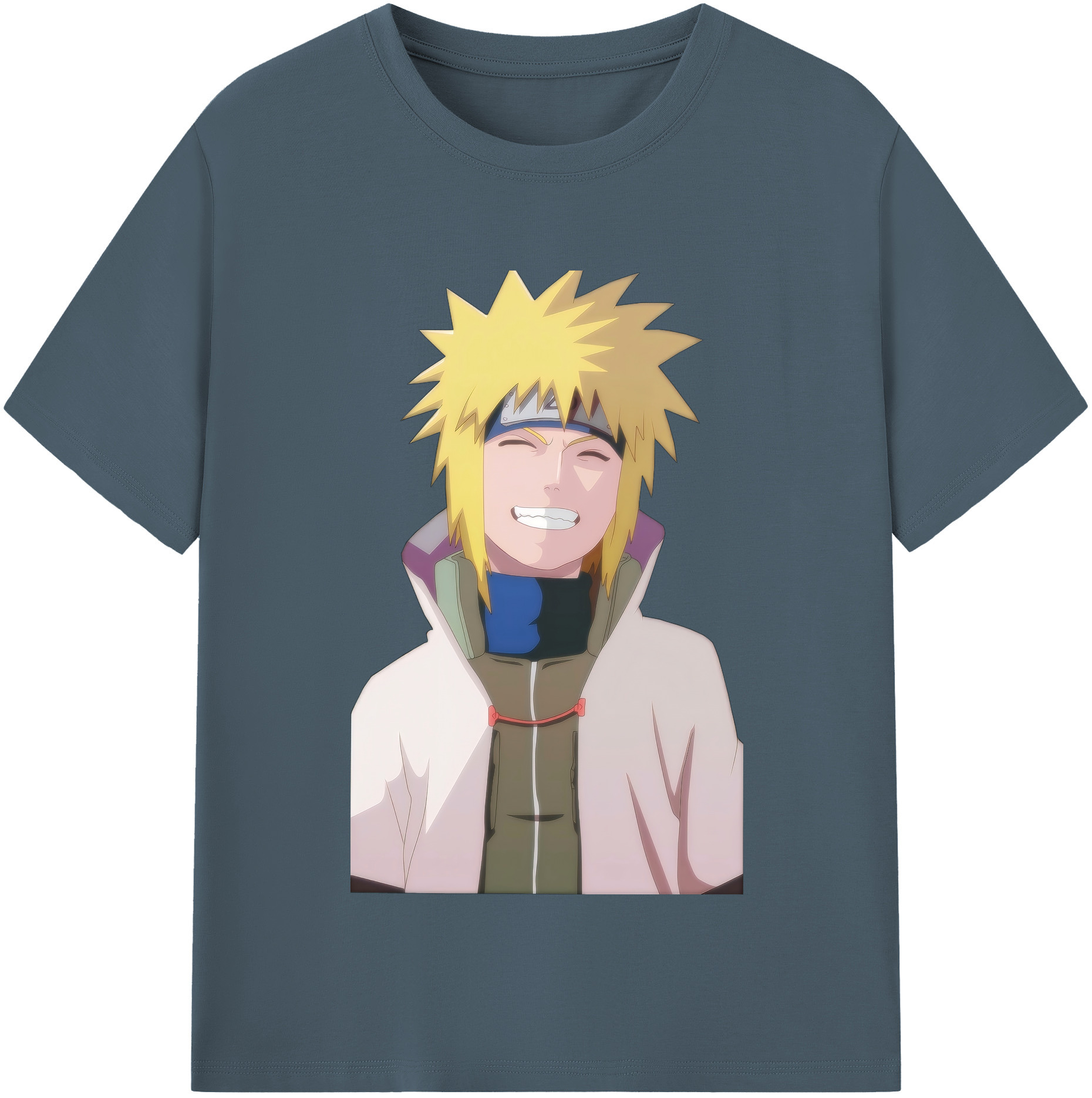 （画像用） NARUTO -ナルト- 波風 ミナト Namikaze Minato 綿100％半袖Tシャツ（フロントプリント）